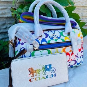 NWT Coach Rainbow Pride Satchel